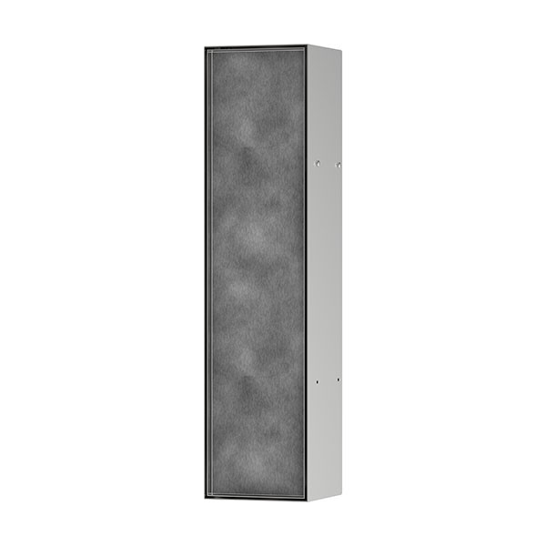 Hansgrohe XtraStoris Rock Einbau Toilettenbürstenhalter mit Ablage und befliesbarer Tür Edelstahl gebürstet