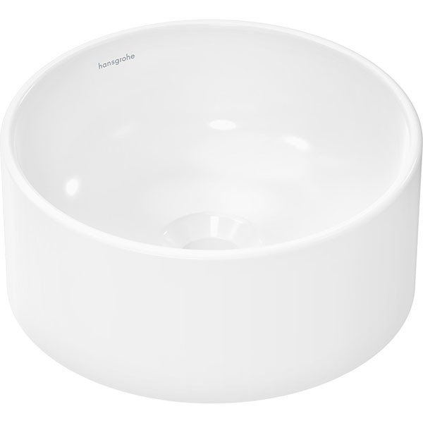 Hansgrohe Xuniva S Aufsatzwaschtisch 300/300 ohne Hahnloch und Überlauf, SmartClean Weiß