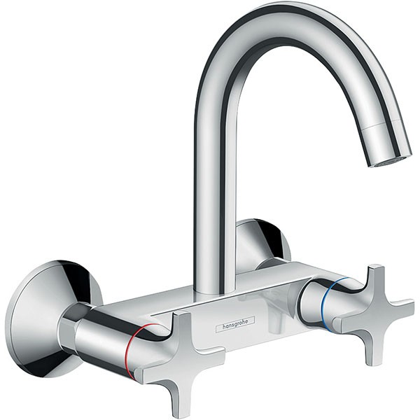 Hansgrohe Zweigriff Spültischarmatur Logis Classic chrom Highspout