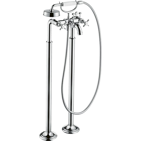 Hansgrohe Zweigriff Wannenarmatur AXOR Montreux Fertigset chrom zur Bodenmontage