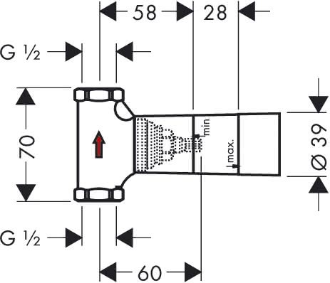 HG Grundkörper Unterputz-Ventil Axor Keramik DN15