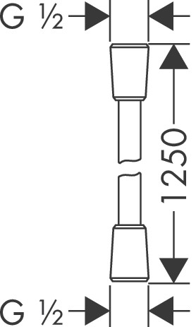 HG Brausenschlauch Comfortflex 1250mm chrom