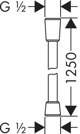 HG Brauseschlauch Axor 1250mm BN  
