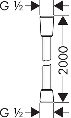 HG Brauseschlauch Axor 2000mm chrom  