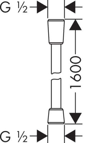 HG Brauseschlauch Axor 1600mm BN  