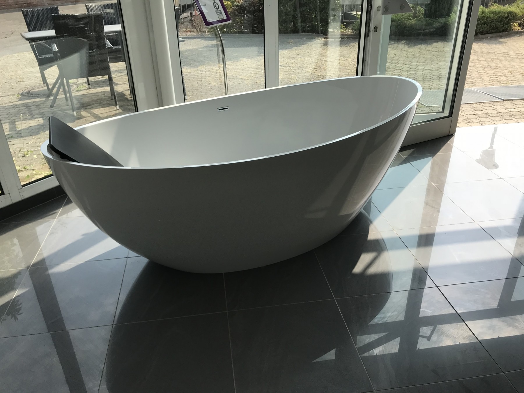 Hoesch Badewanne Namur 1600X750 freistehend, Material Solique, weiß