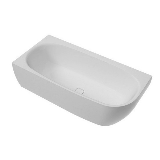 Hoesch Badewanne iSensi Eck 1700x750 Monoblock links mit Überlaufbefüllung chrom, angeformter Schürze