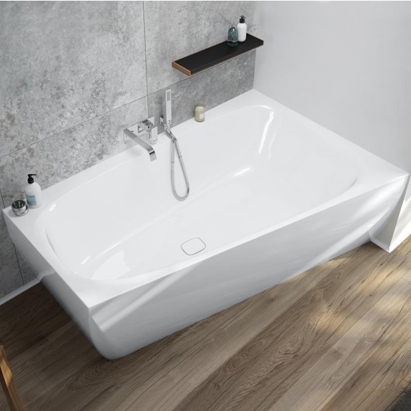 HO BW iSensi Trapez 1800x1400 Monobl re. m.Überlaufbefüllung weiß, ang. Sch.