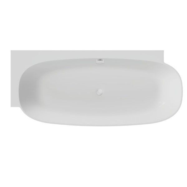 Hoesch Badewanne LaBrillante 1800x800 Ecke Links  Weiß Matt, mit Überlauf