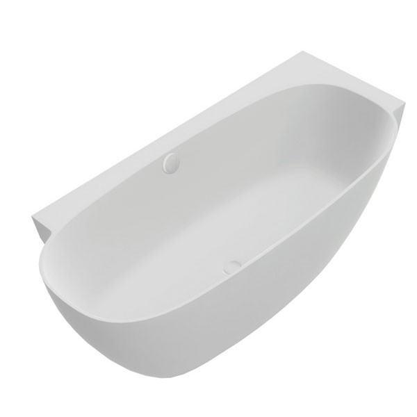 Hoesch Badewanne LaBrillante 1800x800 Ecke Rechts  Weiß Matt, mit Überlauf