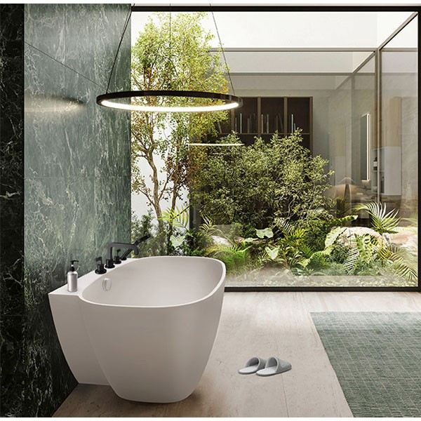 Hoesch Badewanne LaBrillante 1800x800 Vorwand  Weiß, mit Überlaufbefüllung