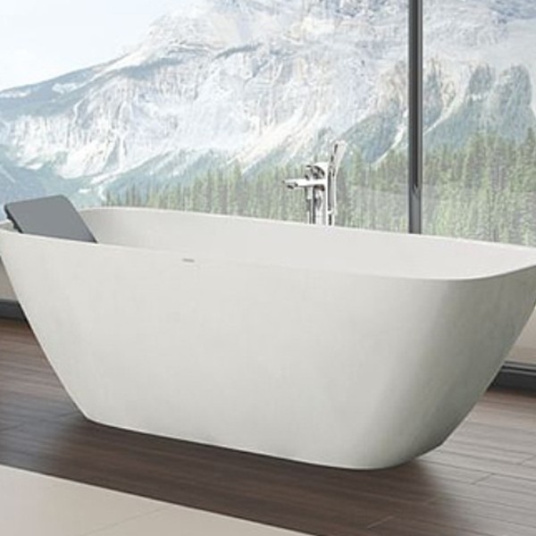 Hoesch Badewanne LaSenia 1800x900 freistehend flache Ausführung, Material Solique, weiß matt