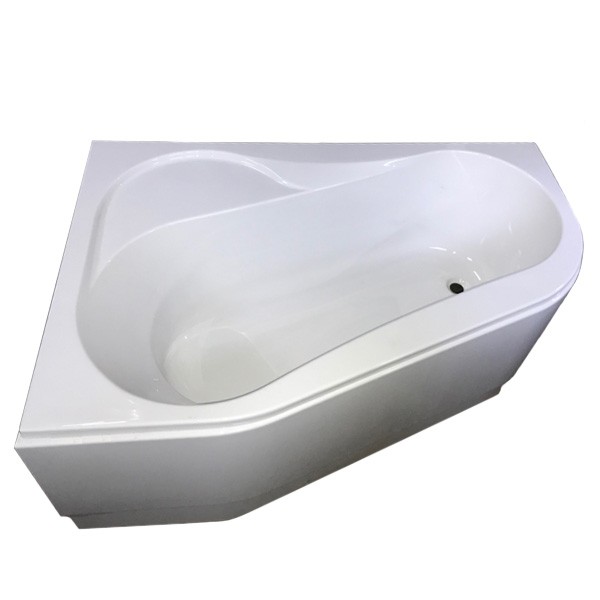 Hoesch Badewanne Parana 1500x1000 links mit loser Schürze und Gestell, weiß