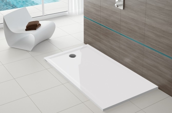 HO DW Muna "S" 1800x700x30 ohne Antirutsch, Material Solique, weiß