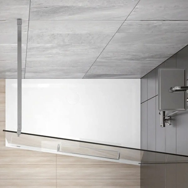HO DW Muna Trapez re. 1500x900x30 ohne Antirutsch, Material Solique, weiß