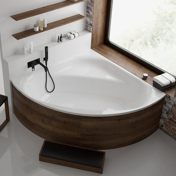 Hoesch iSENSI 1500x1500x450 mm Eck-Badewanne Einbaubadewanne Weiß 3843.010