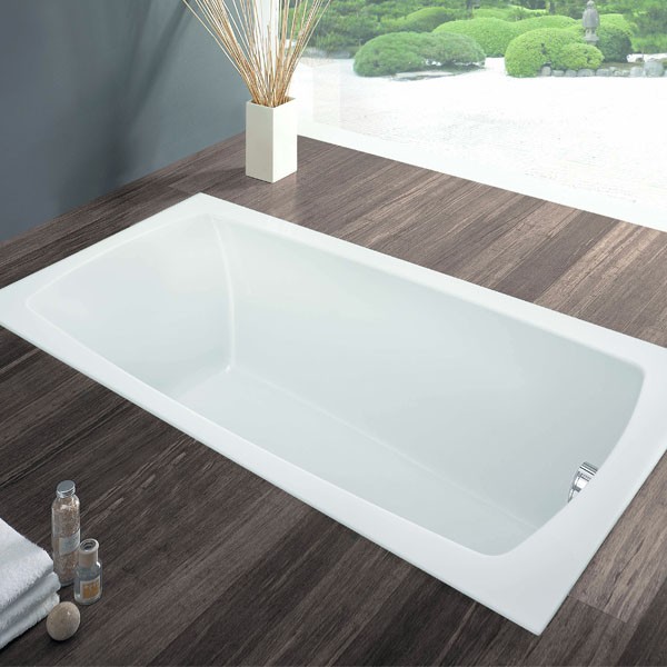 Hoesch Largo 1700x800x480 mm Rechteckbadewanne Einbaubadewanne Weiß 3708.010
