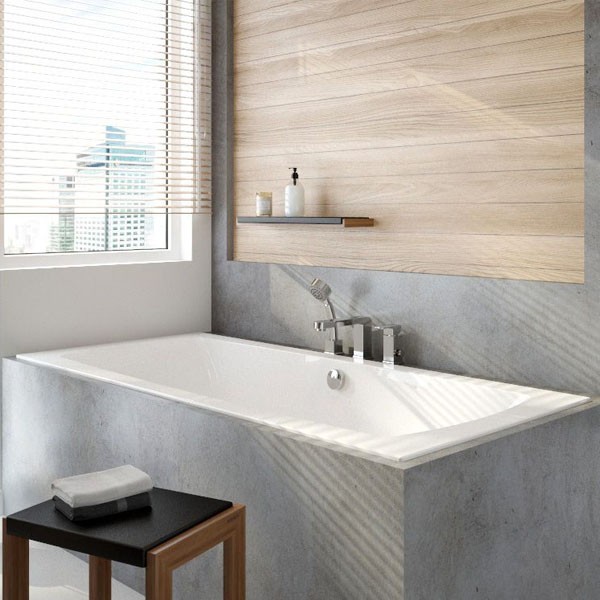 Hoesch Largo 1900x800x480 mm Rechteckbadewanne Einbaubadewanne Weiß 3710.010