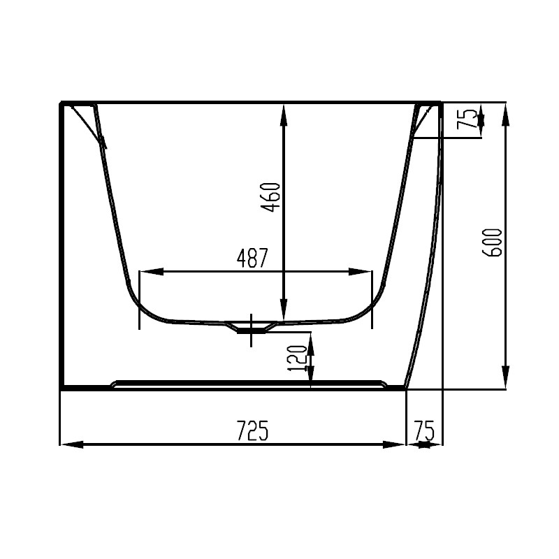 Hoesch Procasa Vorwandbadewanne 180x80 Monoblock mit Befüllung