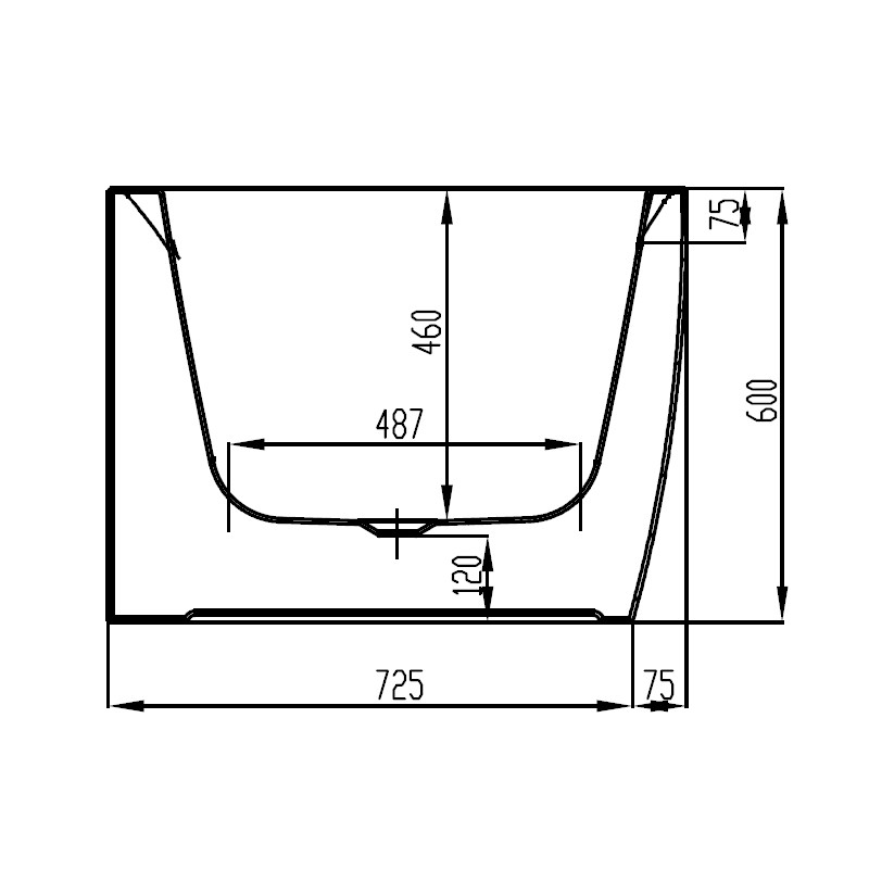 Hoesch Procasa Vorwandwanne 180x80 Monoblock ohne Befüllung