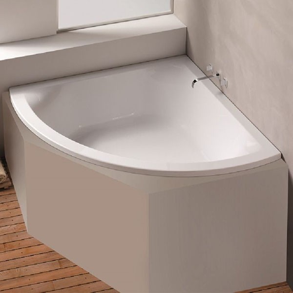 Hoesch Scelta 1500x1500x480 mm Eck-Badewanne Einbaubadewanne ohne angeformter Schürze Weiß 3676.010