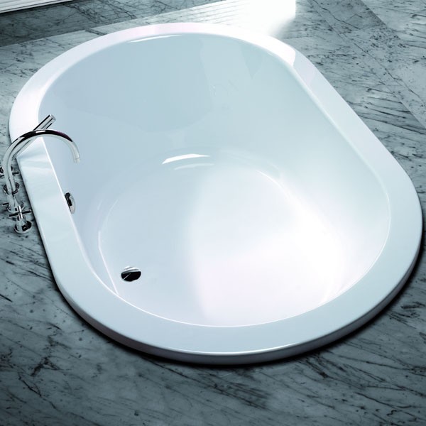 Hoesch Scelta 1900x1200x480 mm Oval-Badewanne Einbaubadewanne Weiß 3679.010