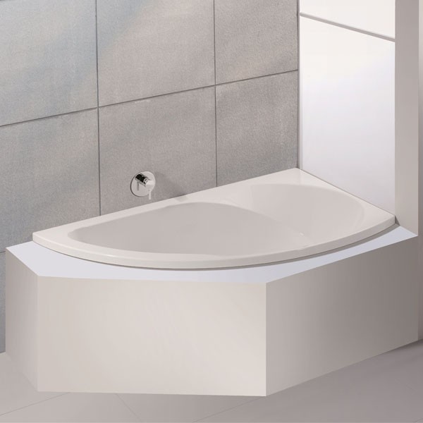 Hoesch Spectra 1700x1000x480 mm Eck-Badewanne Rechts Einbaubadewanne ohne angeformter Schürze Weiß 3660.010