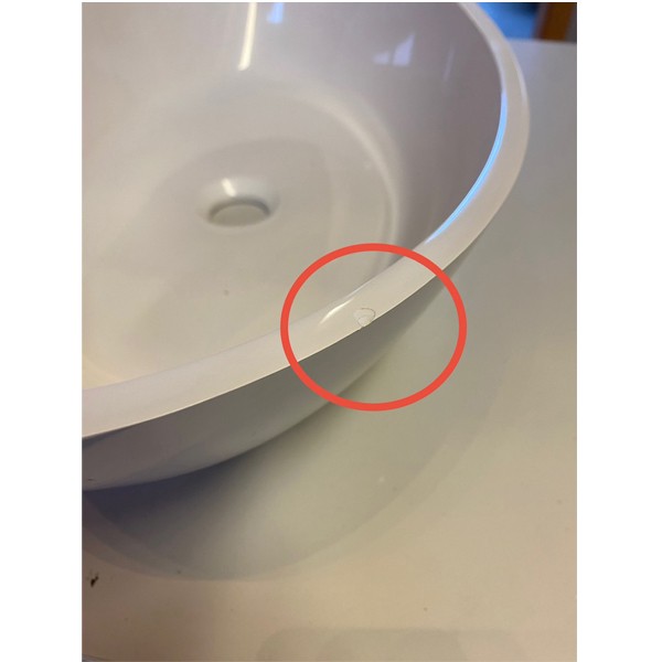 Hoesch Waschbecken Namur 600x350 Material Solique, weiß