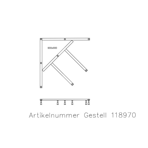 Hoesch Zubehör Untergestell für Duschwanne Muna 4163/ 4164/4165/4172/4173/4211/4221/4222