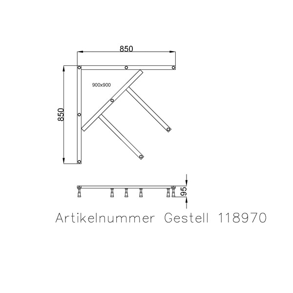 Hoesch Zubehör Untergestell für Duschwanne Muna 4196/ 4219
