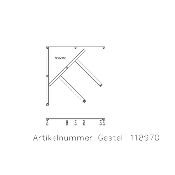 Hoesch Zubehör Untergestell für Duschwanne Muna 4197/ 4220