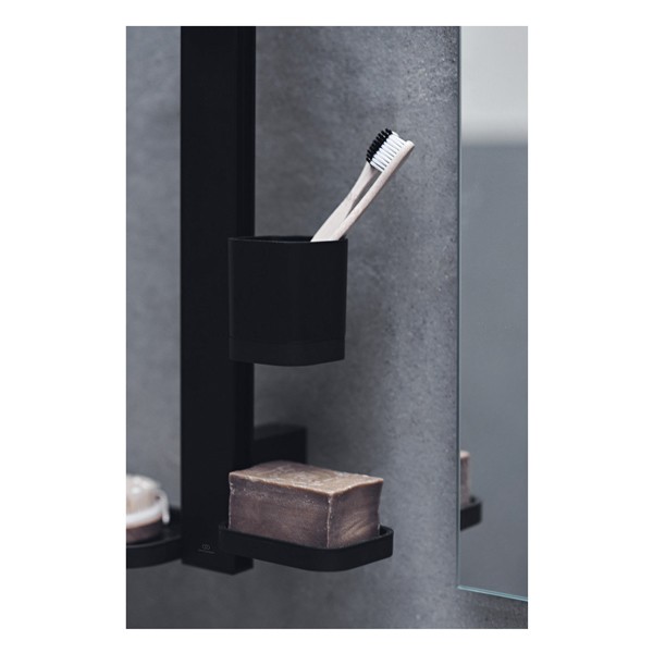 IS Beauty Bar Accessoires-Kombi. Alu+ S700 mit Spiegel d:200mm Silk Black