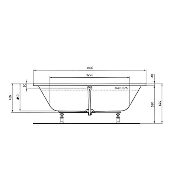 Ideal Standard Duo Hotline Neu 1800x800 Badewanne K275001
