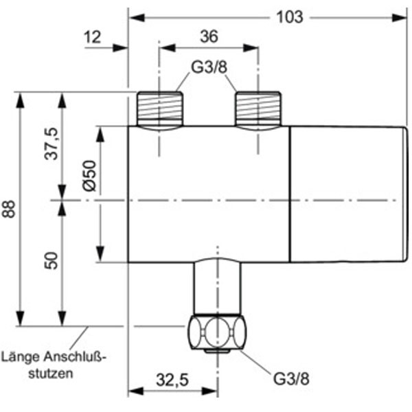 IS Eckventilthermostat CERAPLUS Chrom  