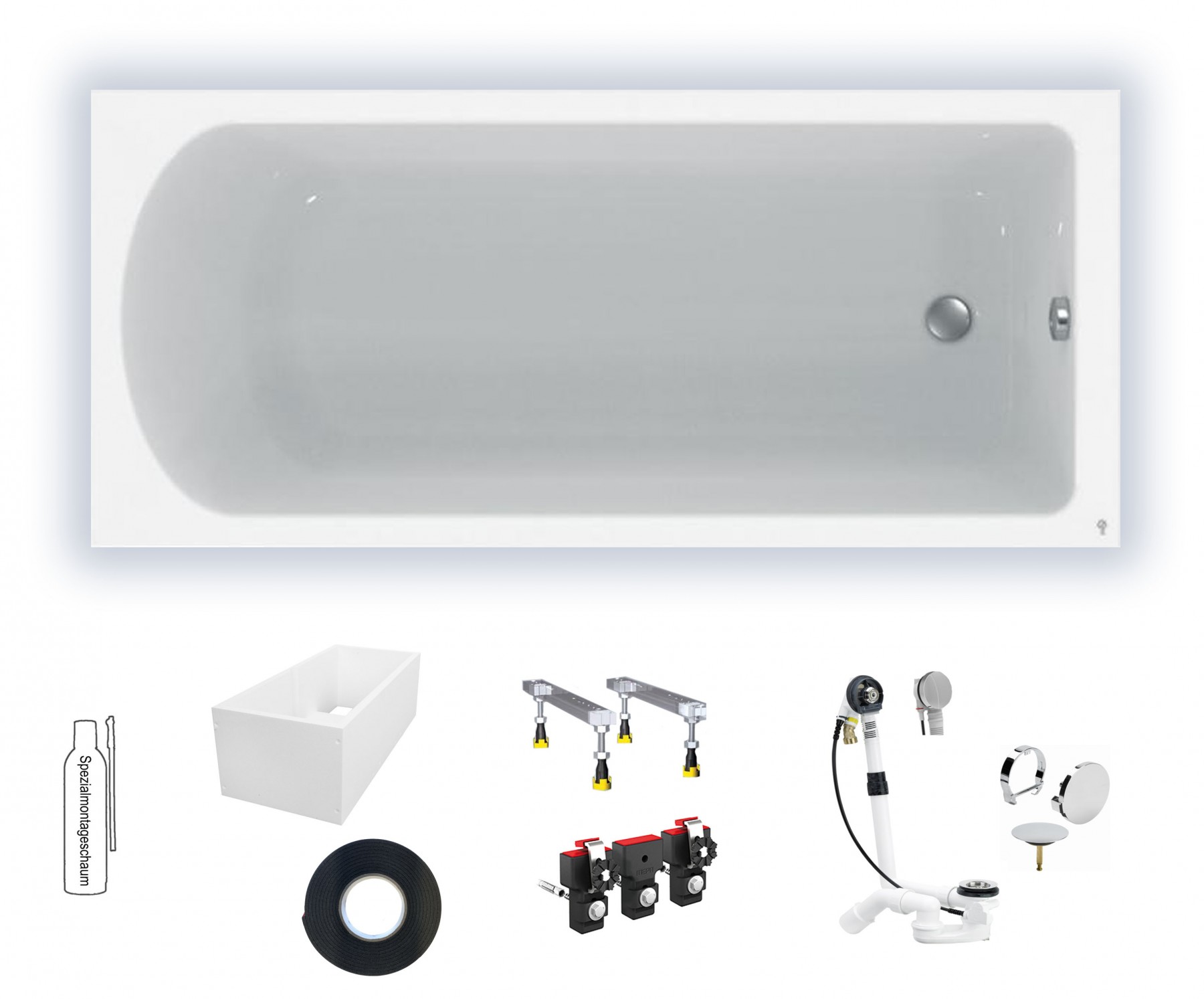 Ideal Standard HOTLINE NEU 1700x750x465mm, Körperform-Badewanne Weiß