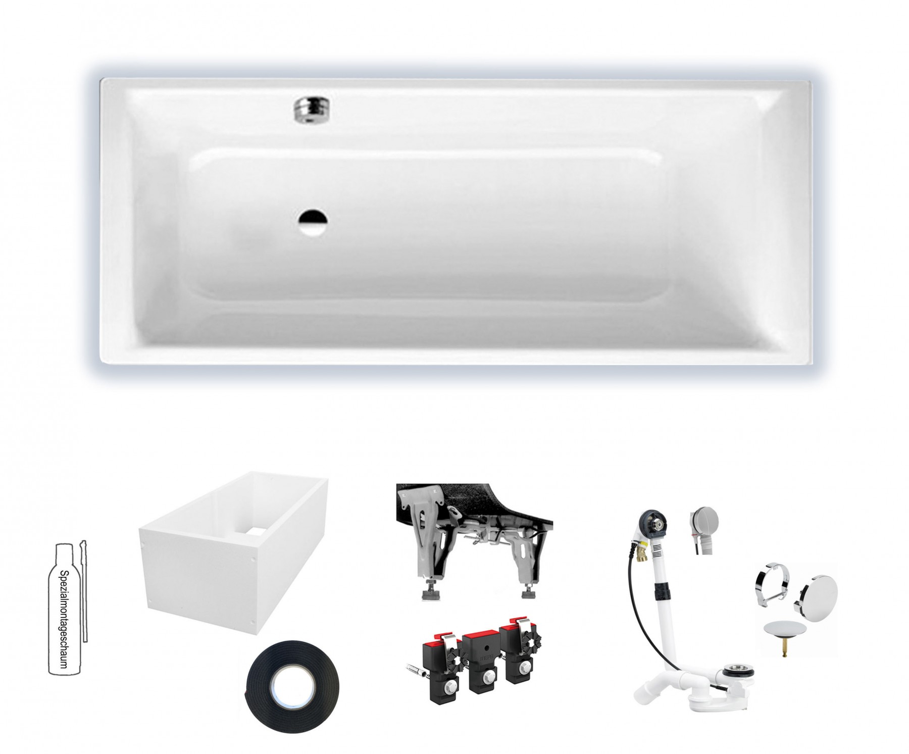 Kaldewei Ambiente Puro 1800x800 Stahl-Email Badewanne 256700010001