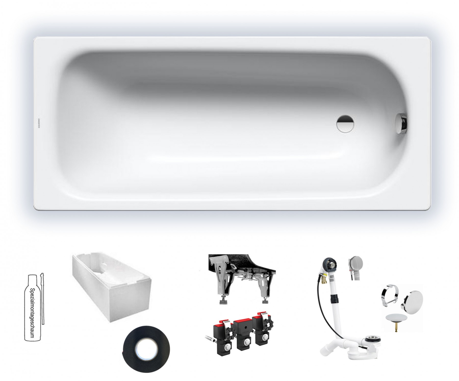 Kaldewei Saniform Plus 1700x700 Badewanne Stahl-Email 111800010001