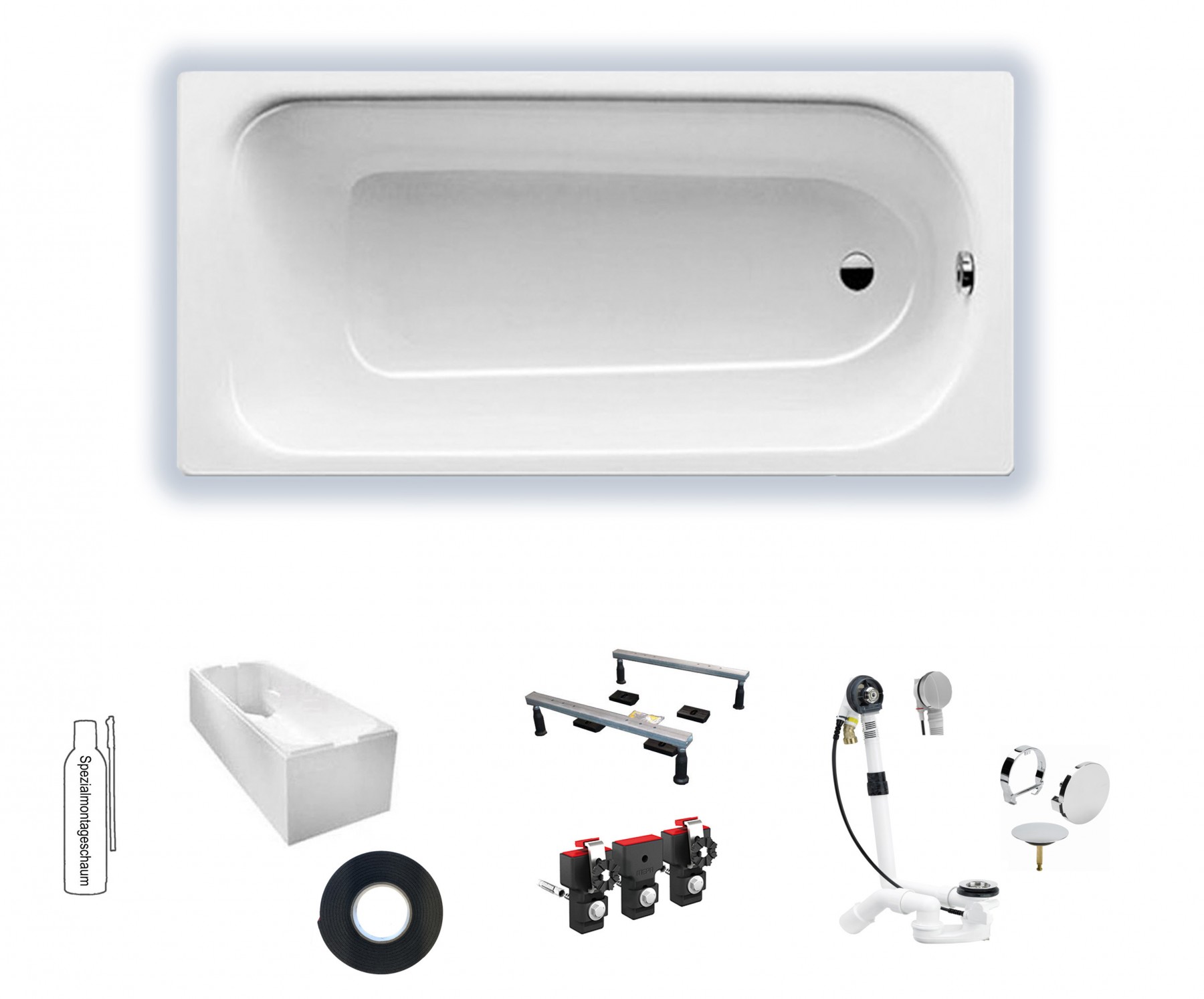 Kaldewei Saniform Plus 1700x750 Badewanne Stahl-Email 112600010001