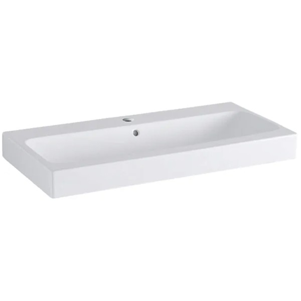 Geberit Waschtisch iCon 900x485mm mit Hahnloch, mit Überlauf weiß(alpin)