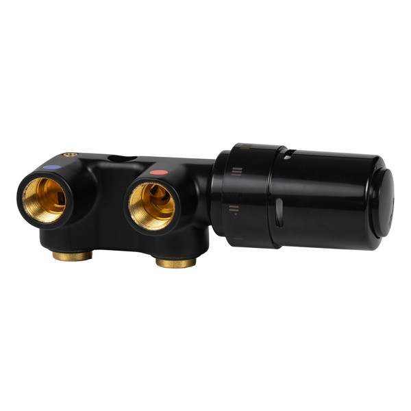 Anschlussblock Eckform schwarz