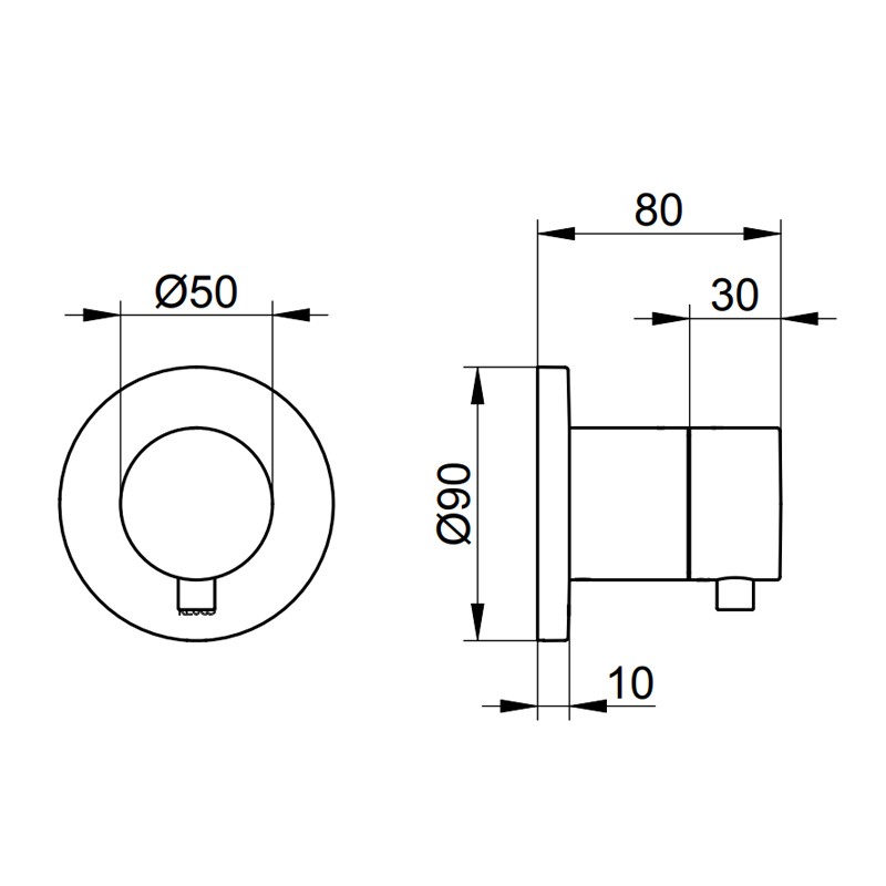 Keuco 2-Wege Umstellv. IXMO Comfort 59556, rund, verchromt