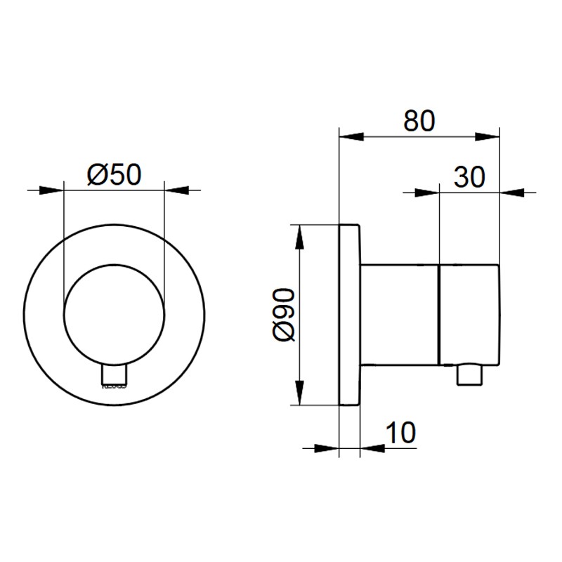 KE 2-Wege Umstellv. IXMO Comfort 59556, rund, Nickel gebürstet