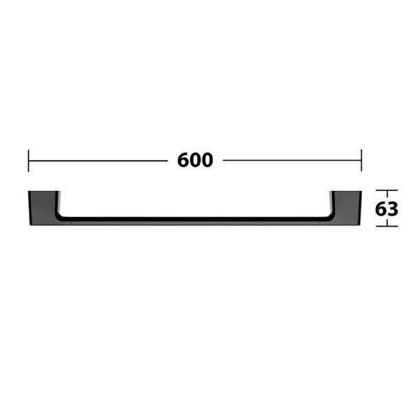 KE Badetuchhalter Aveno 14601,  600 mm, schwarz matt