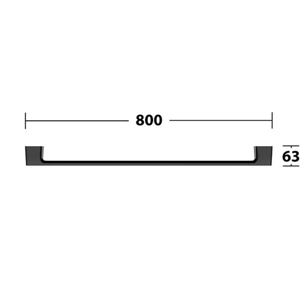 KE Badetuchhalter Aveno 14601,  800 mm, schwarz matt