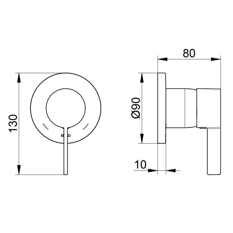 KE Einhebelmischer IXMO 59551, rund, Aluminium-finish