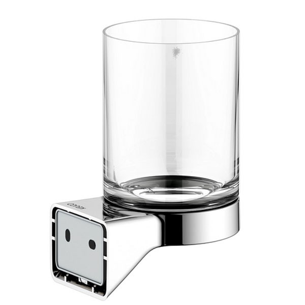 KE Glashalter Aveno 14650,  mit Echtkristall-Glas, verchromt