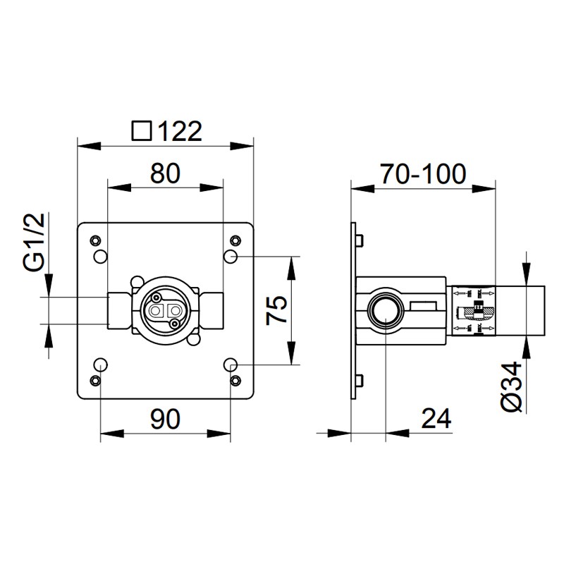 KE Grundkörper Armaturenzubehör 59916, für 52916/59516
