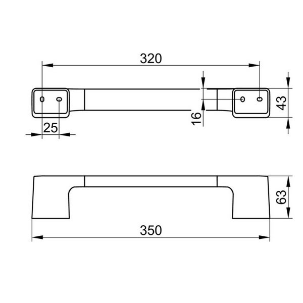 KE Haltegriff Aveno 14607,  300 mm, schwarz matt