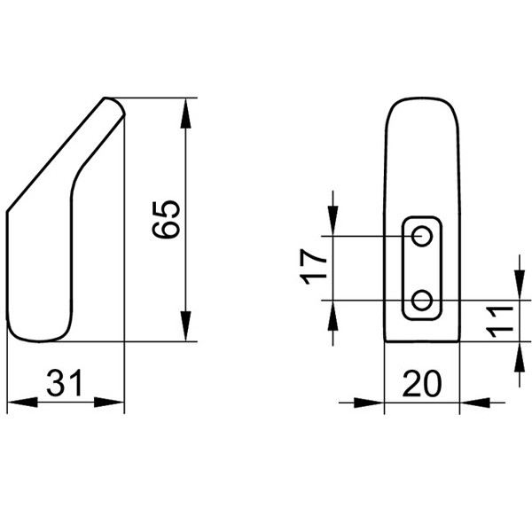 KE Handtuchhaken Aveno 14614,  schwarz matt