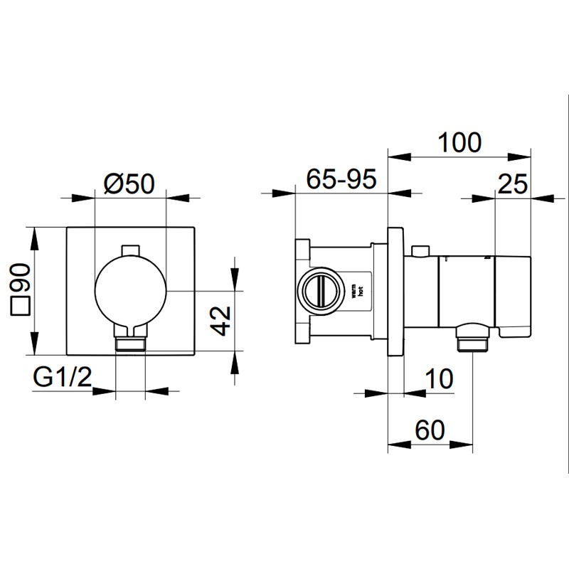 Keuco Set IXMO 59554, eckig, verchromt